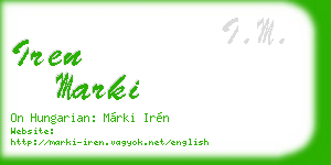 iren marki business card